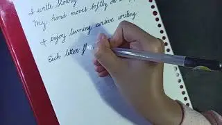 Simple Cursive Sentences practice | Study with me