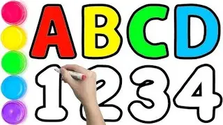 Alphabet, ABC song, abcd, a to z, Kids rhymes, collection for writing along dotted lines for toddler