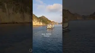 Cruising Hạ Long Bay. Water, stone, quiet.#HaLongBay #Vietnam #SlowTravel