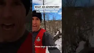 Crazy Adventure! (Don't Slip on the Ice) Trail Running in the Mountains, Snow, Ice, Wind