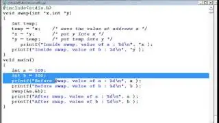 C Tutorial 37:Call by Reference  in C programming in Hindi