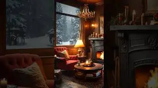 Уютный зимний уголок у камина ❄️🔥☕