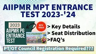 2023-24 = Master of Physiotherapy Entrance Test in Ortho / Neuro at AIIPMR, Mumbai | Details + FAQ's