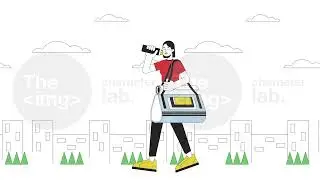Young arab woman going to gym line 2D animation