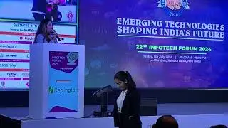 Best Corporate Emcee CHANDINI SEHGAL hosting Info tech forum Varindia event
