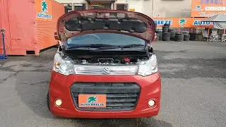 支払総額39万円　H25年式　ワゴンRスティングレー660Tターボ　フェニックスレッドパール　走行107516ｋｍ　車検２年付き