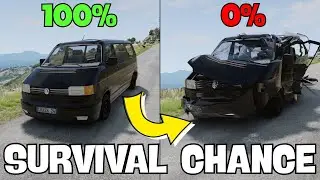 📉 100% TO 0%? 💀 Survival Chance: Extreme Crash Test |BeamNG Drive #20 🚗💨
