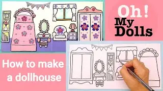 How to make a paper dollhouse / dollhouse making tutorial Part 1