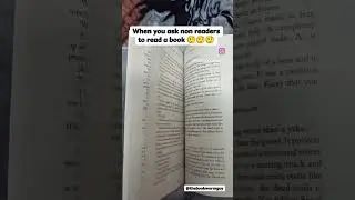 When you ask non readers to read a book 😏😏 #bookshorts #booktube