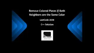 LeetCode 2038: Remove Colored Pieces if Both Neighbors are the Same Color | C++ Solution | Strings