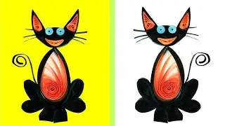 DIY : How to make a quilling cat / Easy quilling art