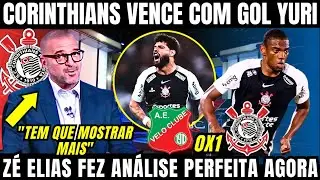 CORINTHIANS VENCE NO FIM COM GOL DE YURI ALBERTO E ZÉ ELIAS FEZ UMA ANÁLISE PERFEITA DA VITÓRIA HOJE