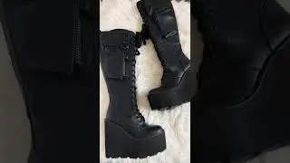 Edgy grunge style with platform boots #grunge #fok