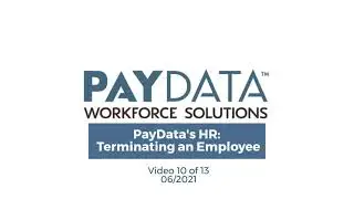 PayData's HR - Terminating an Employee