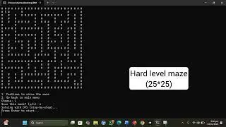 DM Project | Random Maze Generator and solver