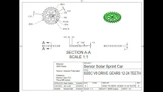 SSSC V8 Creating the Drive Axle Gear Drawing NO 37