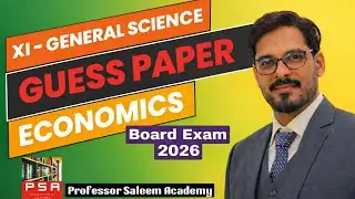 ECONOMICS Guess Paper for General Science (2026)  XI-ECONOMICS Target Guess Paper General Science