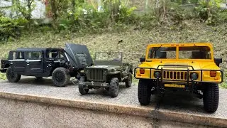 FMS 1/12 scale HMMWV  H1  RTR realistic RC model 100% diff lock test(VM version)