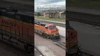 Ex-Burlington Northern SD40-2 among power lash-up switching the yard at Temple, TX.
