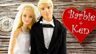 Barbie wedding day with ken - barbie and ken get married Kiss and dance