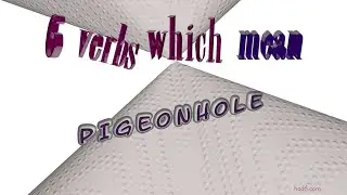 pigeonhole - 6 verbs with the meaning of pigeonhole (sentence examples)