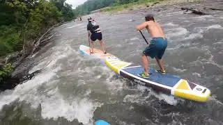 New York Downstream esopus creek takeover #paddleboarding  #standuppaddle 
