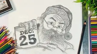 Santa Claus Drawing / Christmas 🎄 Drawing / 25 December Art 😍