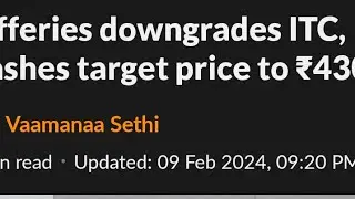 news on ITC# Jefferies reduced target from 520 to 430 #