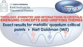 Exact results for metallic quantum critical points  ▸  Hart Goldman (MIT)