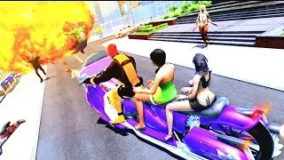 Zombie Long bus Bike // Taxi Driving Simulator games // Android Gameplay FHD VIDEO #new Bike -part 2