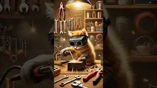 Engineer Cat in Action! 😹⚙️