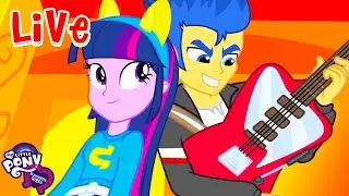 🔴 Equestria Girls LIVE 🔮 BEST SONGS 🌈 Under our Spell, Cafeteria Song + more songs! 🎶💜 MLP EG