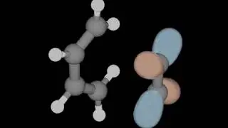 LUMO-3 of the Diels-Alder of butadiene with ethylene.