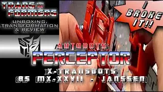 TRANSFORMERS - [ PERCEPTOR - X-TRANSBOTS - JANSSEN - 85 MX-XXVII ] - Unbox, Transforming & Review