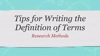 Definition of Terms