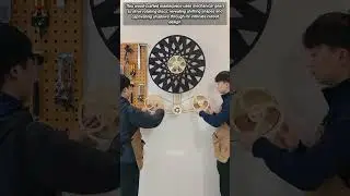 Mesmerizing Kinetic Wall Art Featuring Intricate Wooden Gear Mechanisms