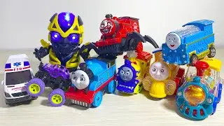 Satisfying with Unboxing HABA Transport Vehicles Thomas Train Ambulance Fire Truck Rescue | ASMR