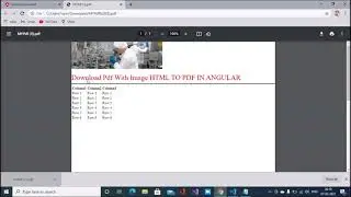 Generate Pdf in angular HTML TO PDF with Image