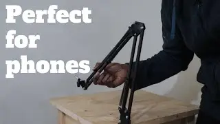 Overhead arm for smartphones and microphones | Articulating clamp on boom arm