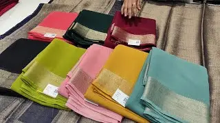 Bangalore Wholesale Trending Premium Quality Reasonable Price Creap Saree, Budget Friendly Georgette