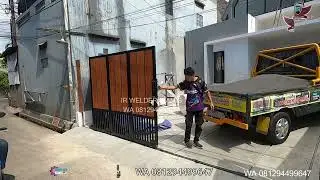 Pintu sliding garasi papan lisplang murah berkualitas WA 081294499647