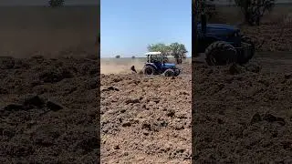 Dry Ploughing, disk plough at the rice field. Sahel 134 rice seeds will be broadcast then harrow
