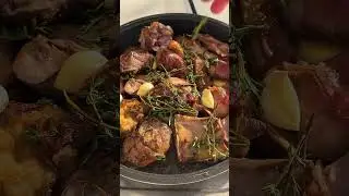 TRADITIONAL CRETAN LAMB TSIGARIASO #lamb #greece #shorts