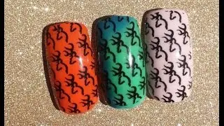 Browning Deer Nail Art Tutorial - Peek-a-Boo Nail Wraps by Nail Apparel