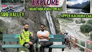 I Found Heaven in Pakistan! 🇵🇰 | Upper Kachura to Manthokha Waterfall with yamaha YBR G (DRONE SHOT)