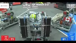 VEX Worlds 2016 - VRC HS Science - QF 2-2 (400R 60X 1114M) 238 vs 195 (5090A 200A 35A)
