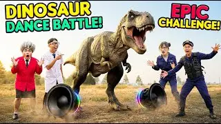Epic T-Rex Vs Granny Dance Battle! 🦖 Police Save The Day - Hilarious Action Comedy Skit! | Prank IRL
