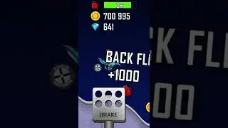 Hill climb Racing Play the game Motocross bike stage moon power of back flip #Hill climb racing