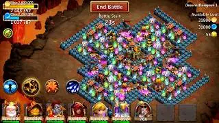 Castle Clash CC  Insane Dungeon 1 8 ID1 8  for F2P with Multiple Heroes