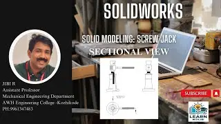 SolidWorks-Screw Jack-Sectional View